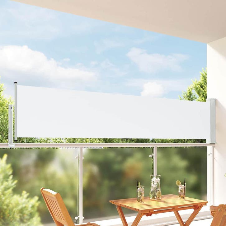 vidaXL Zijkant luifel 100% polyester, ijzer, staal, Jardin & Terrasse, Parasols, Envoi