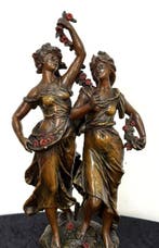 L&F Moreau - Art Nouveau - Sculpture, Sous Les Roses - 46, Antiquités & Art