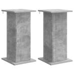 vidaXL Plantenstand 2 pcs Betongrijs 30,5 x 30 x 60,5 cm, Verzenden