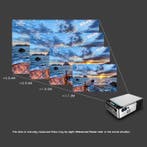 T6 LED Projector - Mini Beamer Home Media Speler Zilver, Verzenden