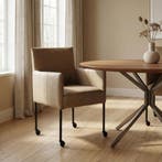Leren eetkamerstoel Desire - Vintage Taupe (taupe/bruin) -, Ophalen of Verzenden