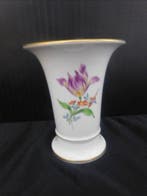 Meissen - Vaas (3) - Vaas + Rode Roos Bord - Porselein -, Antiquités & Art