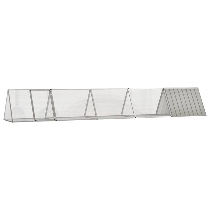 vidaXL Konijnenhok 504,5x80,5x71 cm gegalvaniseerd staal, Animaux & Accessoires, Rongeurs & Lapins | Cages & Clapiers, Envoi