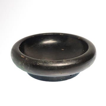 Oud-Grieks Terracotta Zwarte geglazuurde kom, Antiek en Kunst