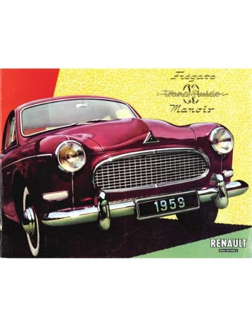1959 RENAULT FREGATE | MANOIR BROCHURE, Nieuw