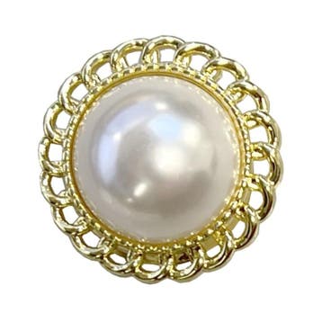 Fako Bijoux - Magnetische Mini Broche - Parel In Goud -, Verzenden