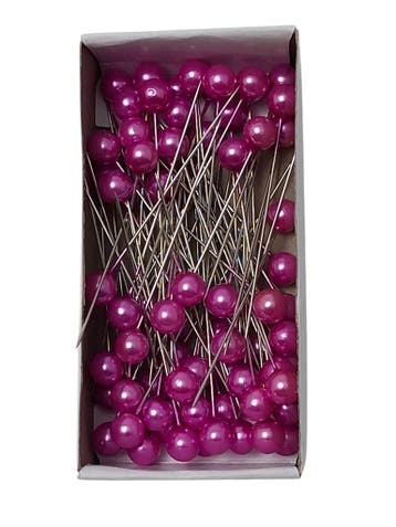 Parelspelden Push pin Fuchsia 8 mm Set 72, Nieuw