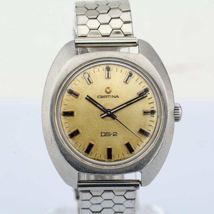 Certina - DS-2 Vintage Cushion Case Swiss Watch – 1970s -, Handtassen en Accessoires, Horloges | Heren