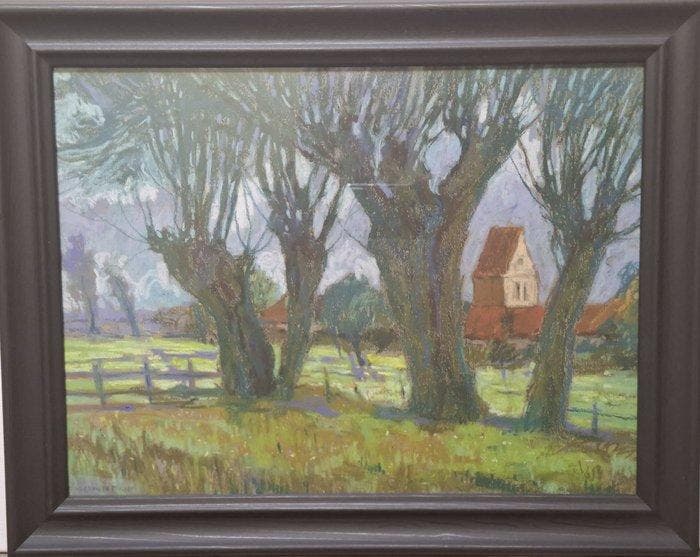 Ernst Hohrenk (1883-1974) - Weiden am Dorf, Antiek en Kunst, Kunst | Schilderijen | Klassiek