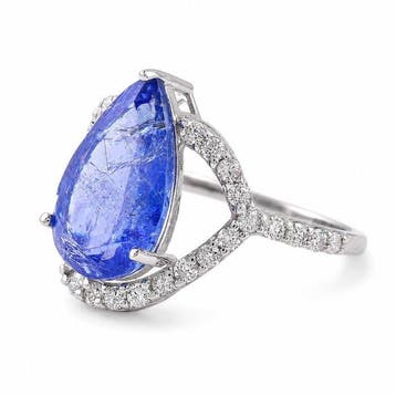 Zonder minimumprijs - Ring - 14 karaat Witgoud - 5.97ct. tw.