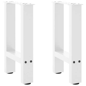 vidaXL Salontafelpoten 2 st 28x(42-43) cm staal wit, Verzenden