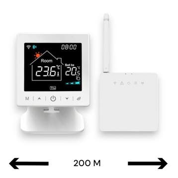 Smart WiFi Opbouw Thermostaat | Tiptoetsbediening | Draadloo, Verzenden