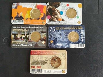 België. Coin Card Various Years (9 stuks) (Zonder