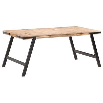 vidaXL Eettafel 180x90x76 cm massief mangohout, Huis en Inrichting, Verzenden, Nieuw