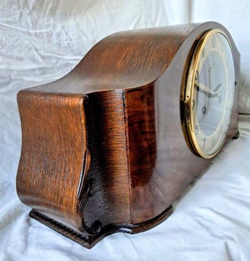Pendule - Junghans - Hout, Koper, Glas - 1930-1940 - Door