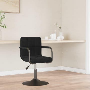 vidaXL Eetkamerstoel fluweel zwart, Huis en Inrichting, Stoelen, Verzenden, Nieuw