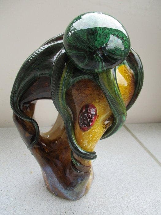 Petr Kuchta - Pot - Octopus - Glas - Octopus, Antiquités & Art, Antiquités | Verre & Cristal
