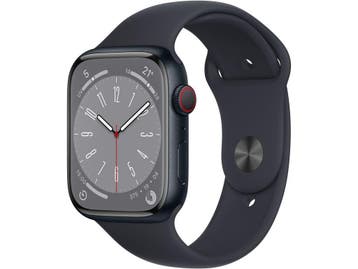 Apple Watch Series 8 - Smartwatch - GPS + Cellular - 45mm -, Handtassen en Accessoires, Smartwatches, Verzenden, Zo goed als nieuw