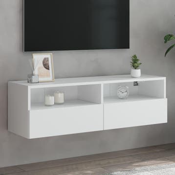 vidaXL Tv-wandmeubel 100x30x30 cm bewerkt hout wit, Verzenden, Nieuw