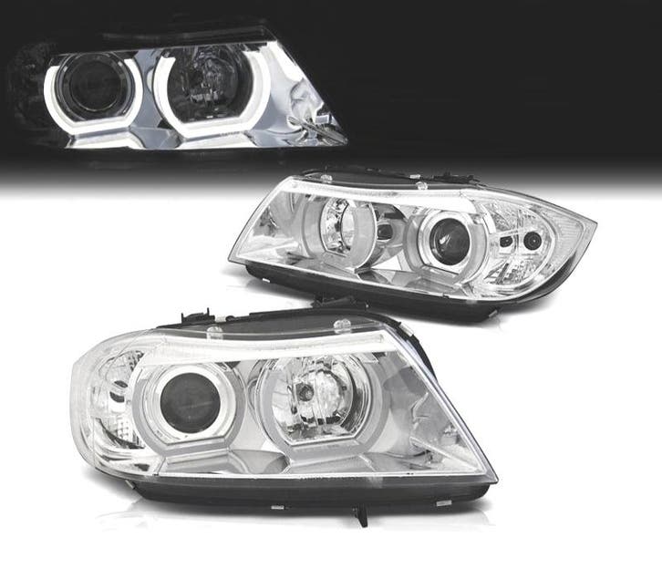 PHARES XÉNON ANGEL EYES U 3D LED POUR BMW E90 E91 05-08 FOND, Auto-onderdelen, Verlichting, Verzenden