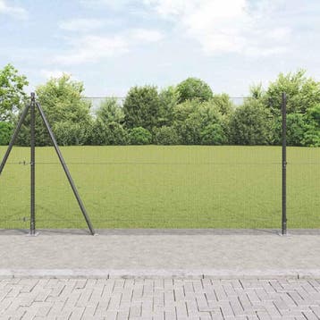 vidaXL Gelast Draadhek met Betonnen Basis 50 x 1,2 m, Tuin en Terras, Verzenden, Nieuw