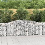 vidaXL Schanskorven 9 st gewelfd 400x30x100/120 cm ijzer, Verzenden, Nieuw