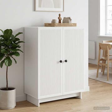 vidaXL Dressoir Wit 66 x 34,5 x 90 cm Bewerkt hout, Verzenden