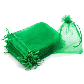 Organza Zakjes - 7x9 cm - Donkergroen - 20 Stuks -, Diversen, Verzenden, Nieuw
