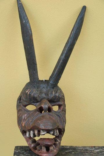 Mask - EIS: Krampus masker - Duitsland - 20e eeuw - Stamt, Antiek en Kunst