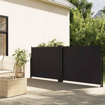 vidaXL Windscherm uittrekbaar 120x1200 cm zwart, Verzenden