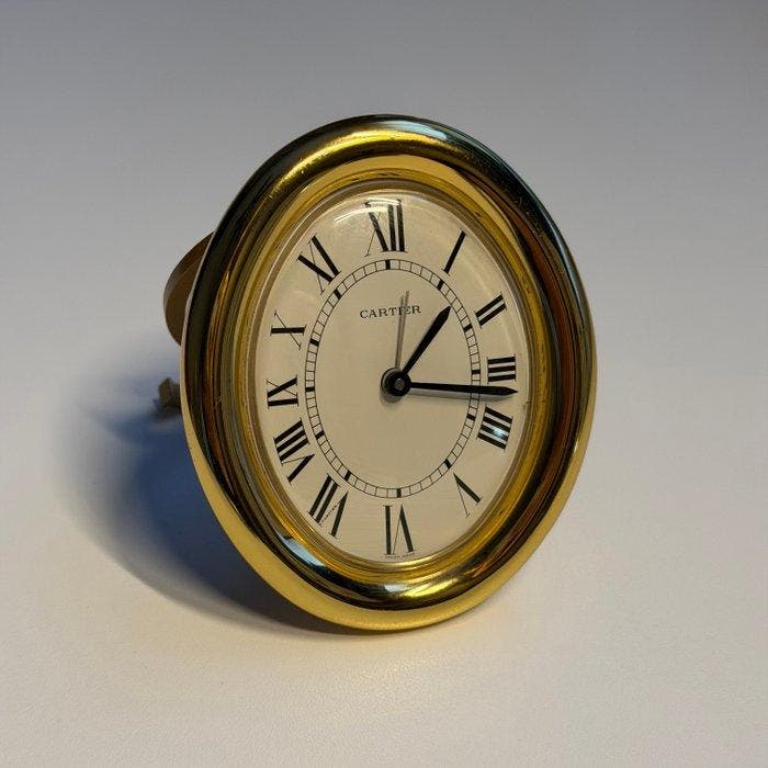 Tafelklok - Cartier - - Verguld messing - 1970-1980, Antiek en Kunst, Antiek | Klokken