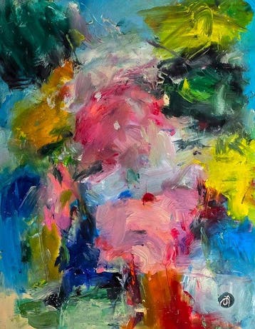 Arvydas Gaiciunas (Retne) - Klo N-7 (XL) — Abstract Painting, Antiek en Kunst, Kunst | Schilderijen | Modern