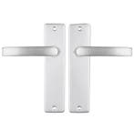 ODShop deurklink vierkant met kortschild blind aluminium F1, Doe-het-zelf en Bouw, Deuren en Vliegenramen, Nieuw