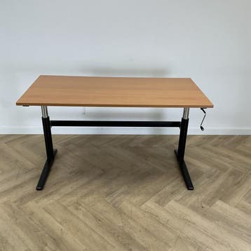 slingerbureau 160x80 cm  (max hoogte 90 cm),  beuken - zwart, Huis en Inrichting, Bureaus, Gebruikt