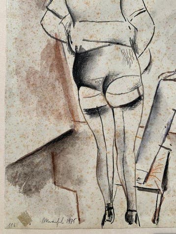 Alberto Manfredi (1930-2001) - Pittore e modella