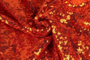 10 meter paillettenstof - Oranje - 100% polyester, Verzenden