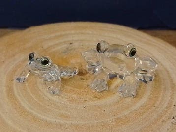 Swarovski - Beeldje - Kikker groot en klein - Box +