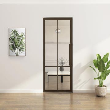Stalen taatsdeur - Brons - 6 Vlaks - Helder glas, Minder dan 80 cm, Overige typen, Nieuw, Metaal