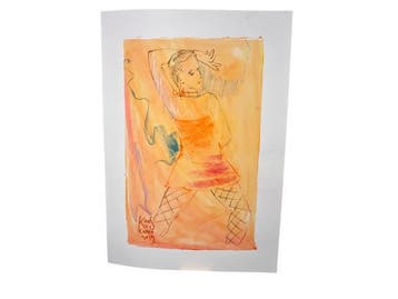 Veiling - Koes Komo | Originele Burlesque Tekening