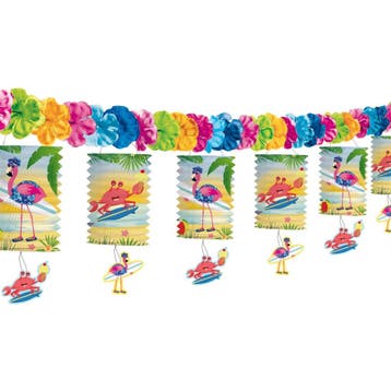 Lampionnen Slinger Flamingo 3,6m, Verzenden, Nieuw
