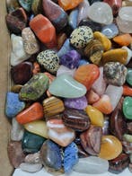Big Lot HQ tumbled crystals - different minerals 22 - 42 mm, Verzamelen
