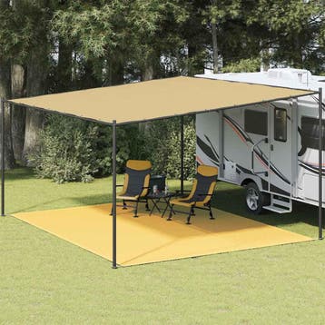 vidaXL Tenttapijt 400x500 cm beige, Verzenden, Nieuw