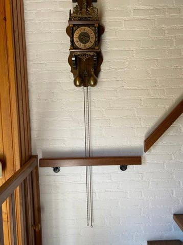 Wandklok - Antiek Messing - 1950-1960 - Zaanse klok, Antiek en Kunst