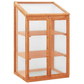 vidaXL Broeikas 60x45x100 cm vurenhout, Tuin en Terras, Kassen, Verzenden, Nieuw