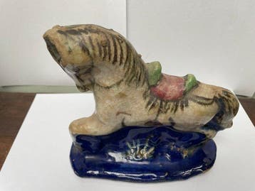 Cheval en céramique - Faïence - Moyen-Orient - Début du XXe, Antiquités & Art