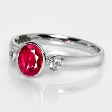 Sans prix de réserve - Bague - 18 carats Or blanc, GIA 1,02, Nieuw
