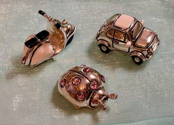 Lully Argenti - Beeldje - Trio whimsical SET - Vespa, Car