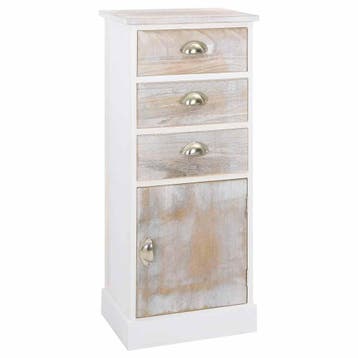 vidaXL Bijzetkast 38x28x86 cm paulowniahout, Maison & Meubles, Verzenden