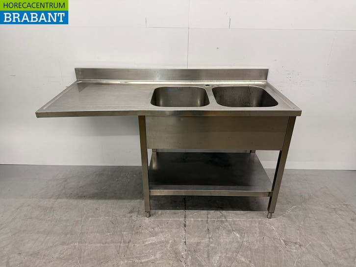 Table de rinçage en acier inoxydable Double évier 160 x 70 x, Articles professionnels, Horeca | Autre, Envoi