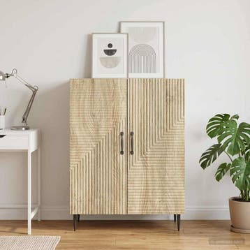 vidaXL Dressoir Sonoma Eiken 66 x 34,5 x 89,5 cm Bewerkt, Verzenden